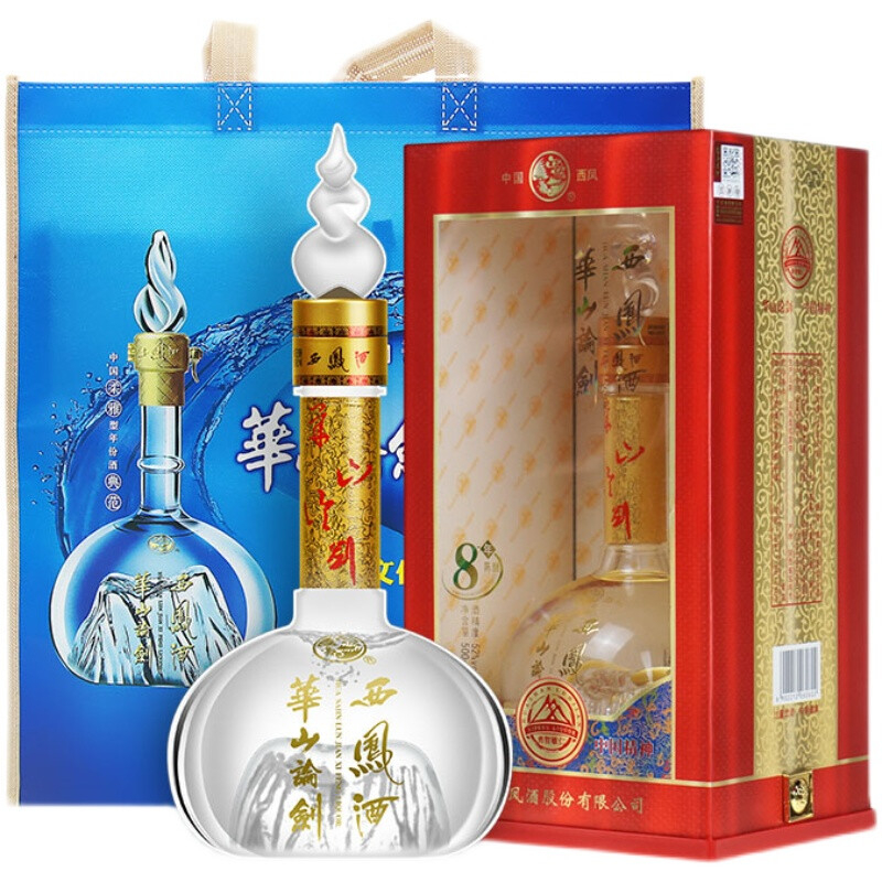 陜西西鳳酒華山論劍8年口感綿柔鳳香型45度白酒500ml單瓶裝