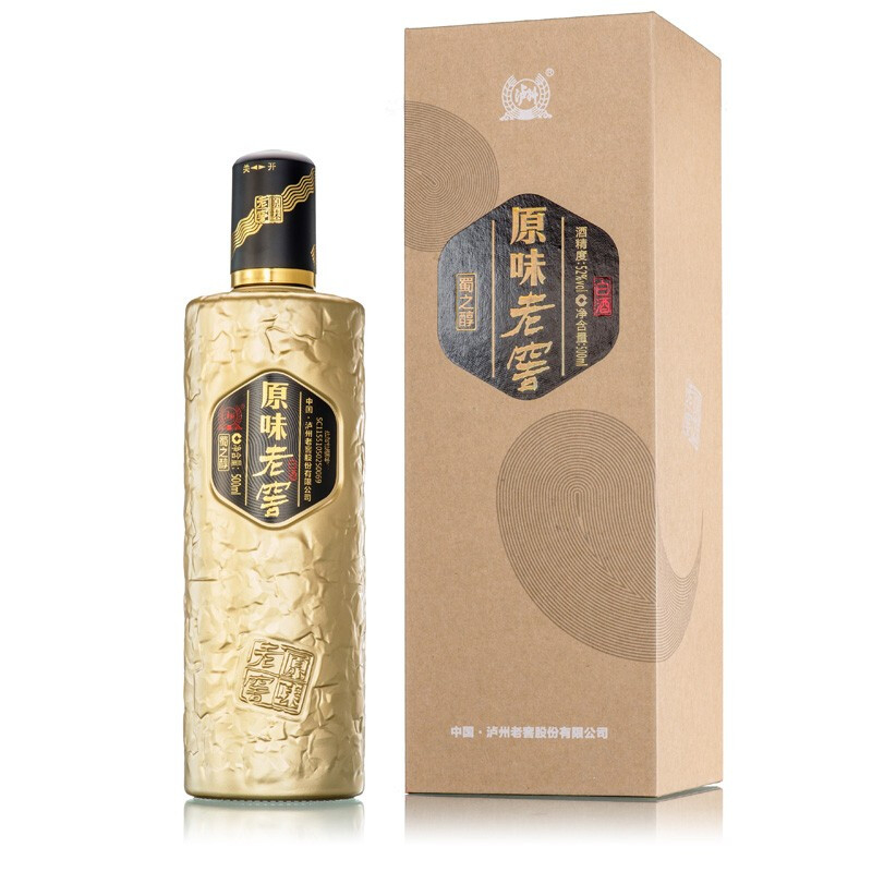 四川瀘州老窖原味老窖蜀之醇口感濃香型52度白酒500ml單瓶裝