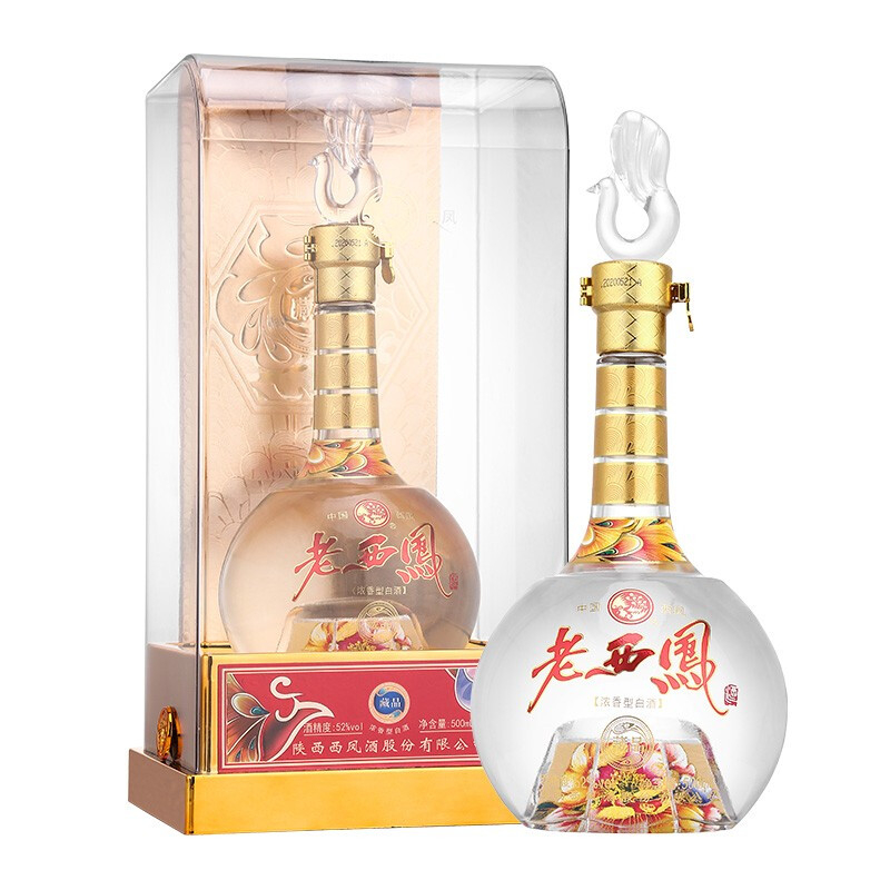 陜西老西鳳藏品口感濃香型52度白酒500ml單瓶裝