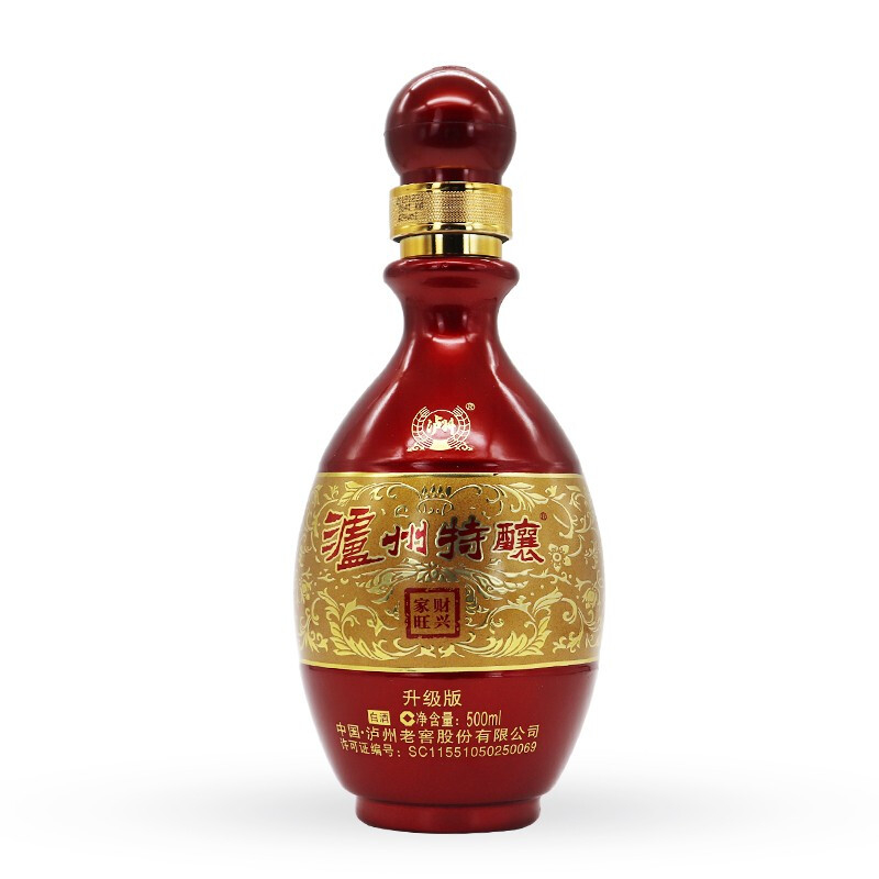 瀘州老窖瀘州特釀財(cái)興家旺口感濃香型42度白酒500ml單瓶裝