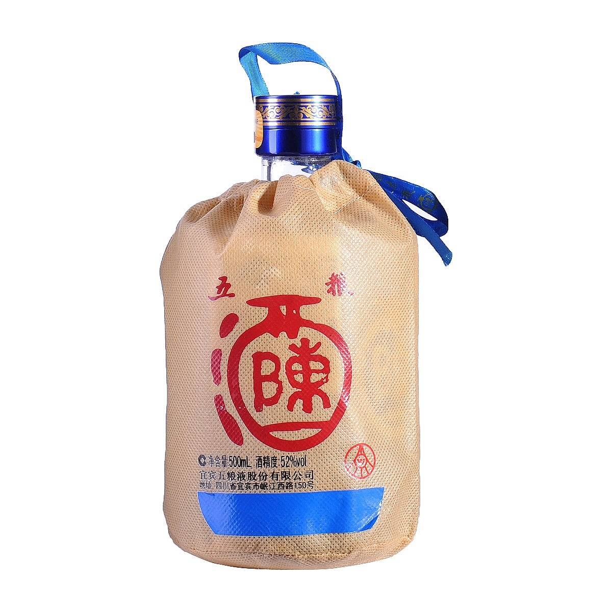 五糧液五糧陳陳爽口感濃香型52度白酒500ml單瓶裝