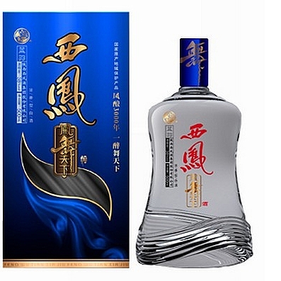 陜西西鳳酒鳳舞天下藍(lán)羽口感濃香型50度白酒500ml單瓶裝