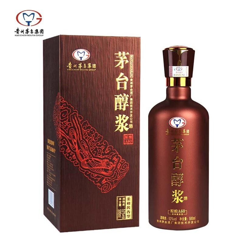 貴州茅臺(tái)集團(tuán)茅臺(tái)醇漿原釀A60口感醬香型53度白酒500ml單瓶裝
