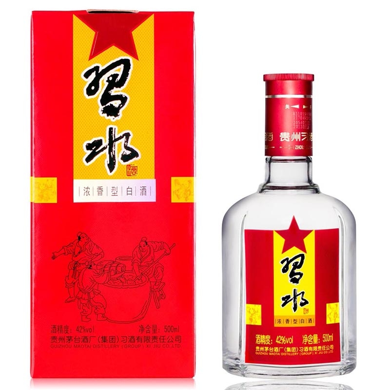 貴州習酒紅星習水42度濃香型500ml單瓶裝