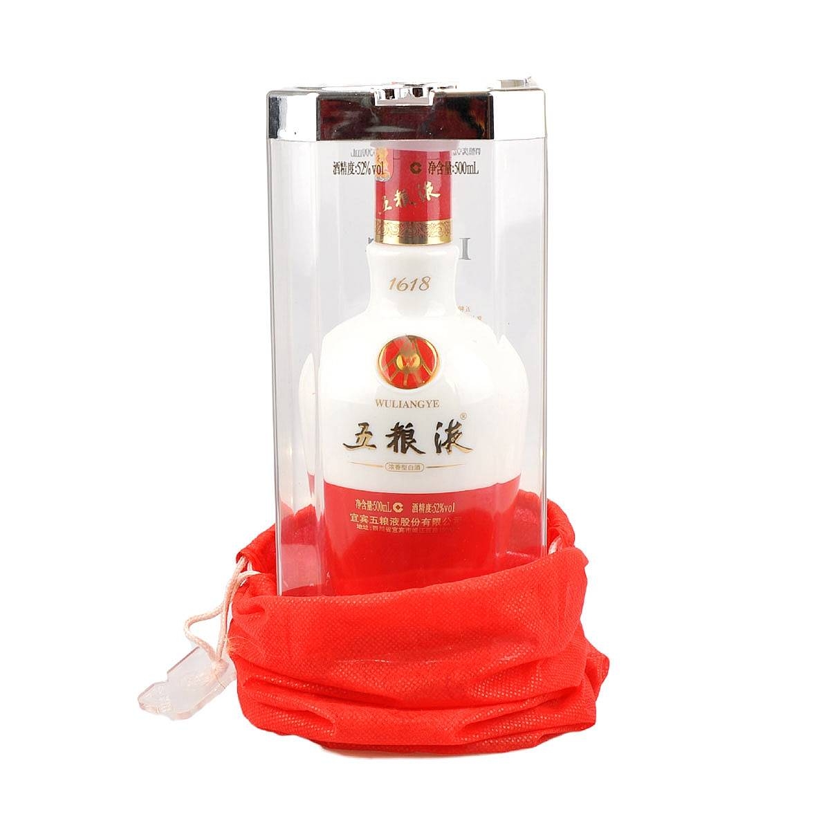 五糧液1618陶瓷瓶口感濃香型52度白酒500ml單瓶裝