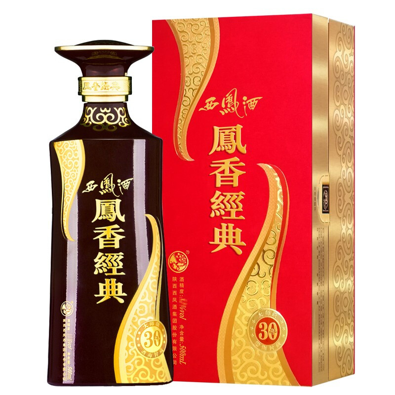 陜西西鳳酒2012年經(jīng)典鳳香30年口感鳳香型52度白酒500ml單瓶裝