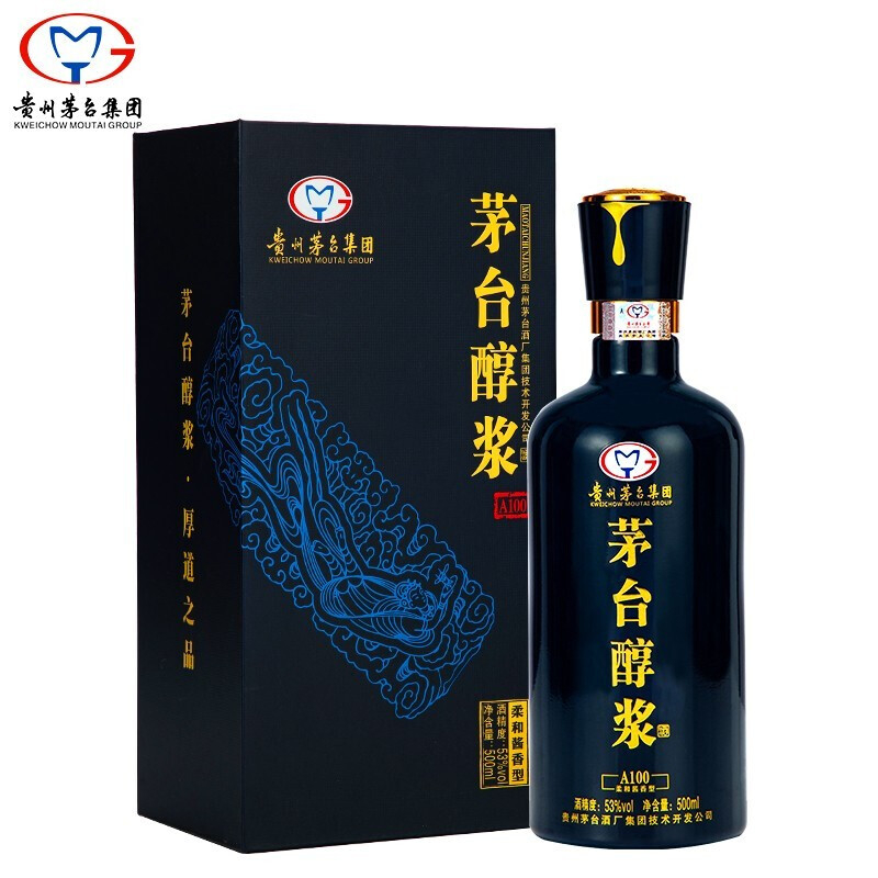 貴州茅臺(tái)集團(tuán)茅臺(tái)醇漿原釀A100口感醬香型53度白酒500ml單瓶裝