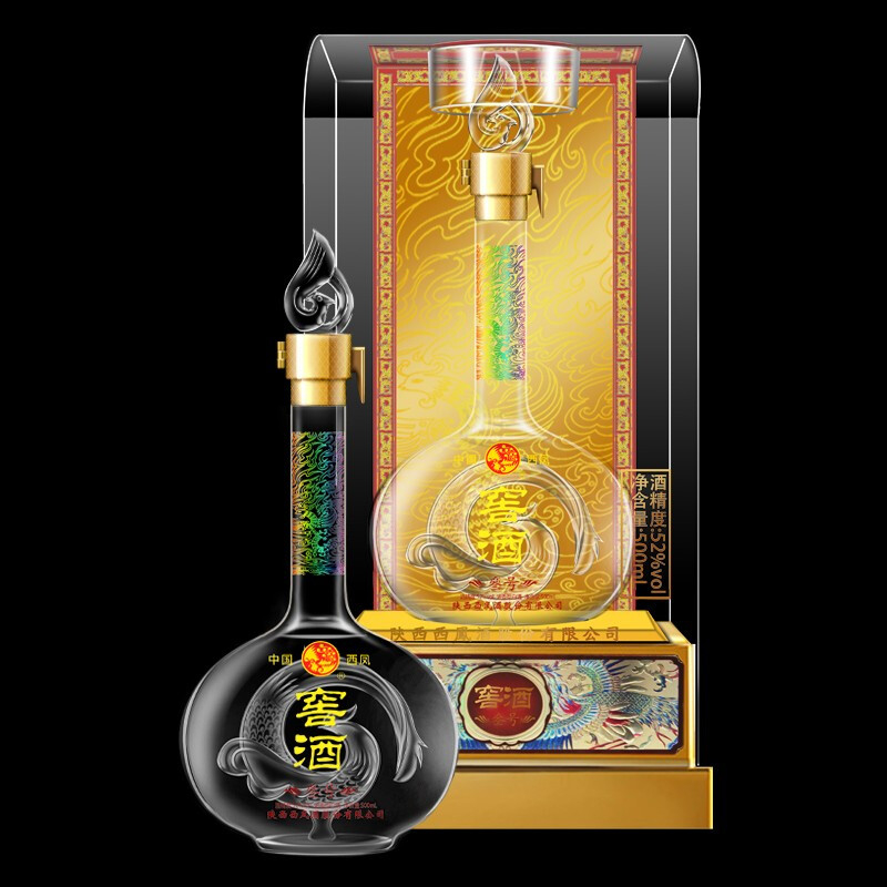 陜西西鳳酒窖酒叁號(hào)口感濃香型52度白酒500ml單瓶裝