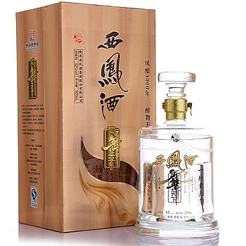 陜西西鳳酒鳳舞天下金羽口感濃香型52度白酒500ml單瓶裝