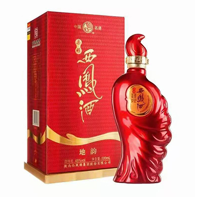 陜西西鳳酒地韻柔雅口感綿柔鳳香型45度白酒500ml單瓶裝