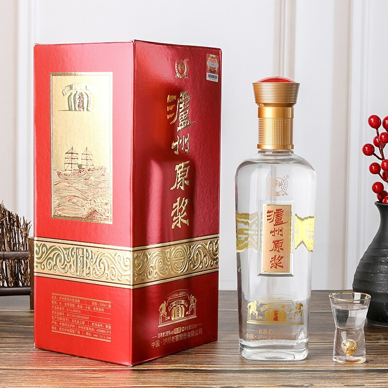 瀘州老窖瀘州原漿鑒藏口感濃香型38度白酒500ml單瓶裝
