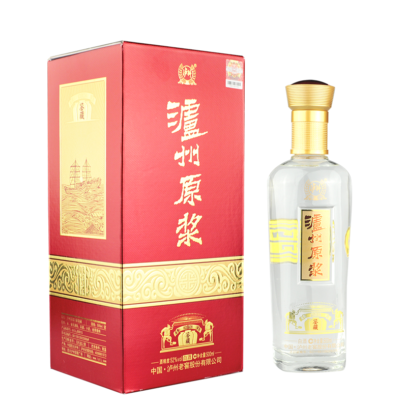 瀘州老窖瀘州原漿鑒藏口感濃香型52度白酒500ml單瓶裝