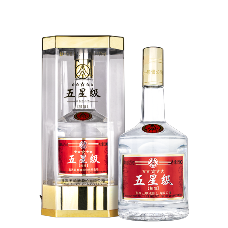 五糧液2017年五星級(jí)精釀口感濃香型70度白酒1500ml單瓶裝