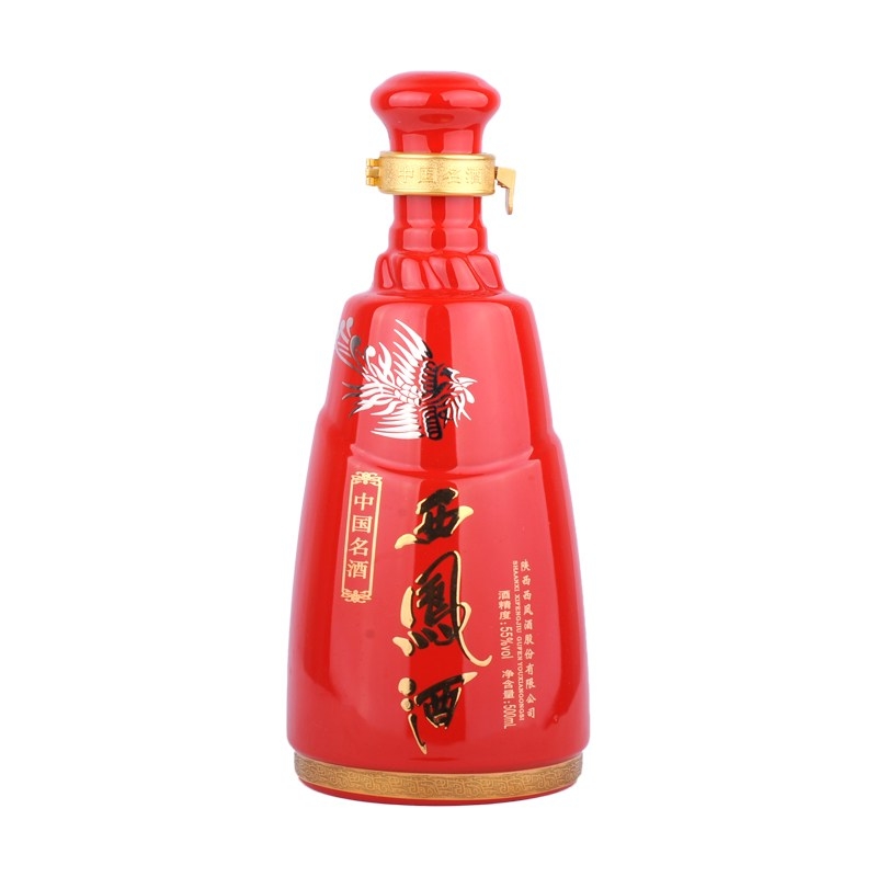 陜西西鳳酒鳳香典范紅瓶口感綿柔鳳香型55度白酒500ml單瓶裝