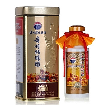 貴州茅臺集團(tuán)貴州特醇優(yōu)品鐵盒口感濃香型52度白酒500ml單瓶裝