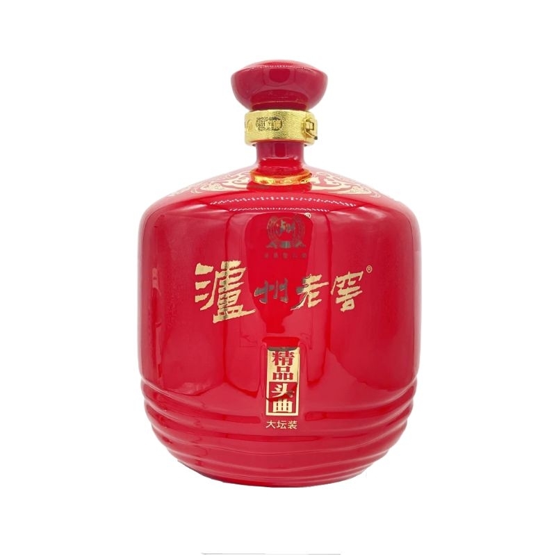四川瀘州老窖精品頭曲紅壇口感濃香型52度白酒2500ml壇裝