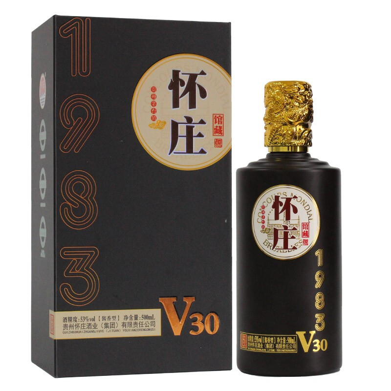 茅臺(tái)鎮(zhèn)懷莊53度1983館藏V30醬香型500ml單瓶