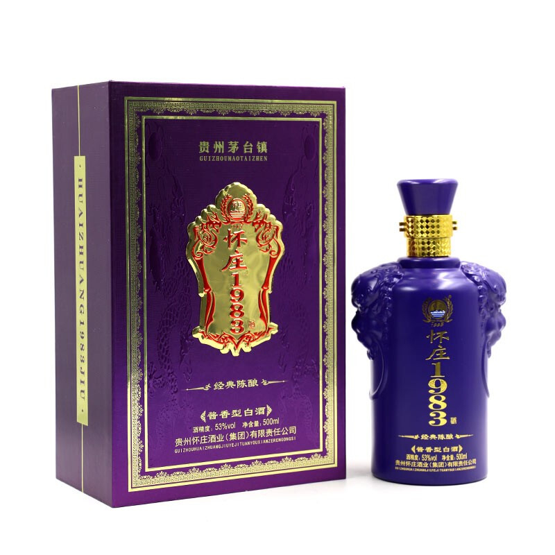 茅臺鎮(zhèn)懷莊53度1983經典陳釀醬香型500ml單瓶