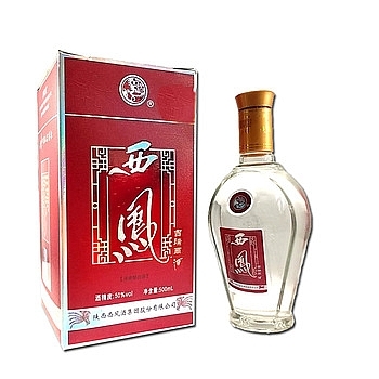 陜西西鳳酒紅盒吉瑞爾口感濃香型50度白酒500ml單瓶裝