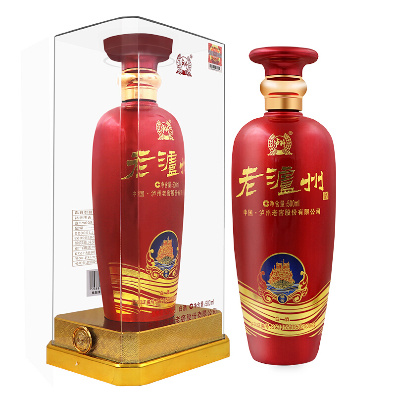 瀘州老窖52度老瀘州臻傳濃香型白酒500ml單瓶裝