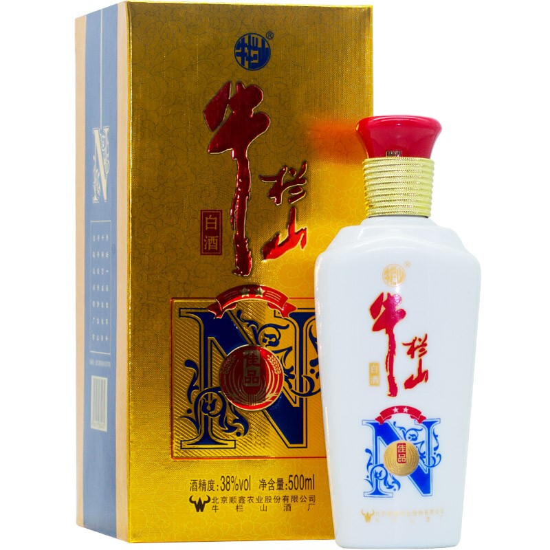 北京牛欄山酒業(yè)雙星佳品38度濃香型二鍋頭白酒500ml單瓶裝