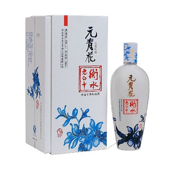 河北省衡水老白干元青花口感干香型39度白酒500ml單瓶裝
