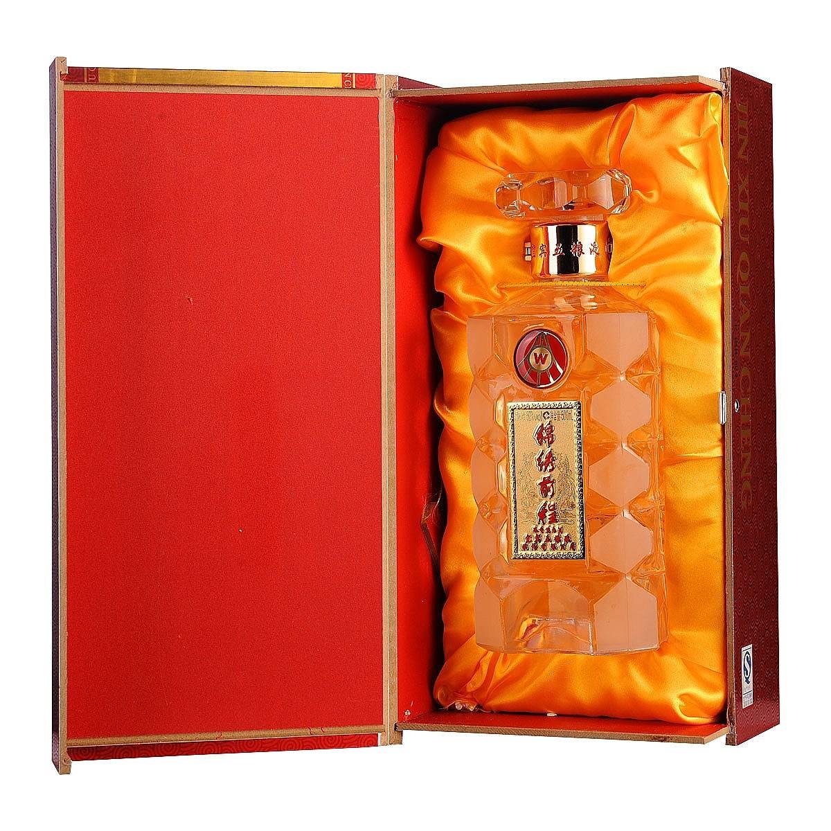 五糧液錦繡前程木禮盒口感濃香型52度白酒500ml單瓶裝