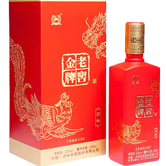 四川瀘州老窖老窖金牌得?？诟袧庀阈?2度白酒500ml單瓶裝