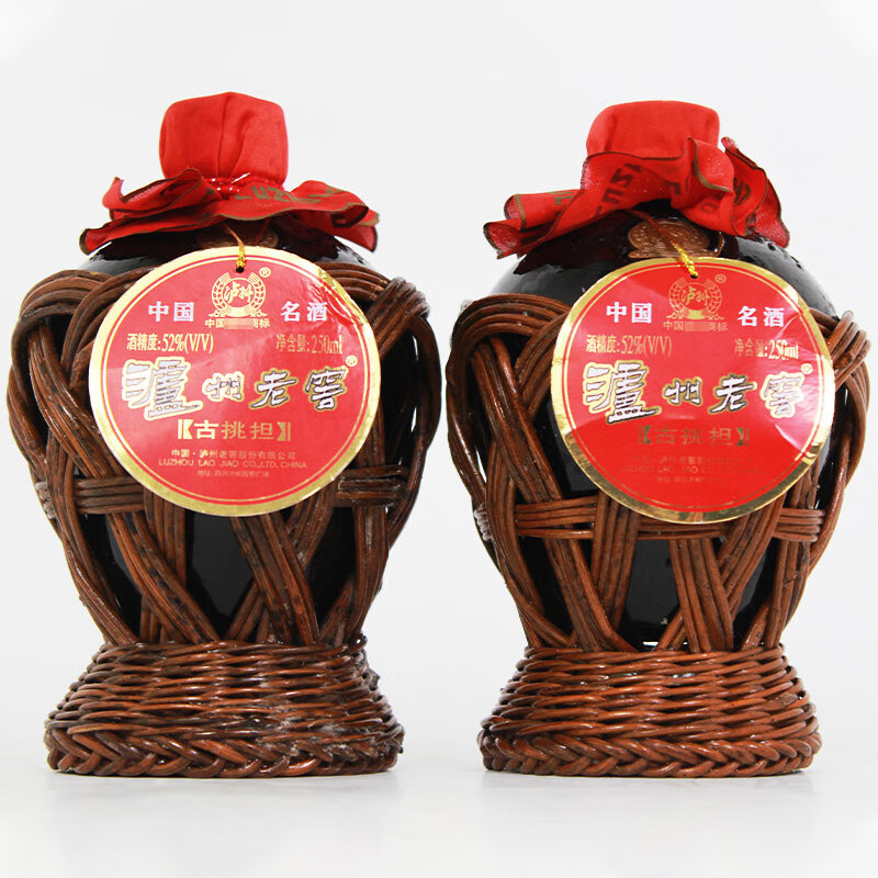 四川瀘州老窖2002年古挑擔(dān)口感濃香型52度白酒250ml*2套裝