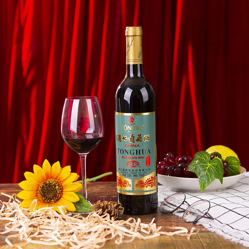 通化老紅梅甜紅葡萄酒15度單瓶裝720ml