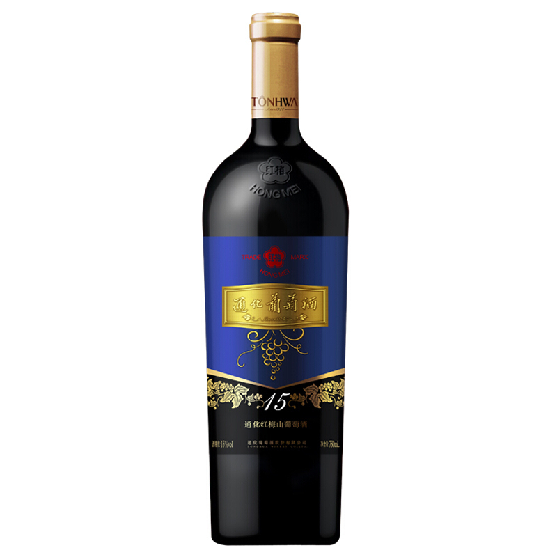 通化榮耀紅梅甜紅葡萄酒15度單瓶裝750ml