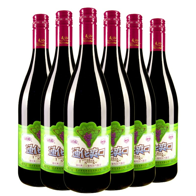 通化大爽口起泡酒7度山葡萄紅葡萄酒720mL