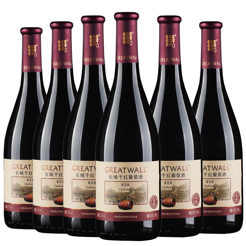 长城红酒御秘橡木桶陈酿解百纳125度干红葡萄酒750ml