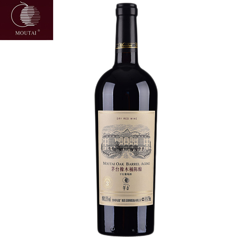貴州茅臺(tái)橡木桶系列陳釀3干紅葡萄酒750ml單支裝