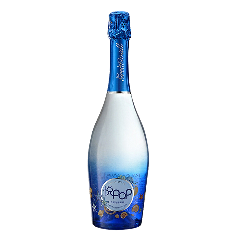 長城紅酒悅泡泡甜型白起泡酒葡萄酒750ml單支裝