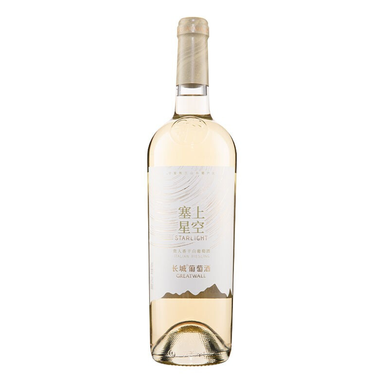 長城紅酒塞上星空貴人香干白葡萄酒750ml單支裝
