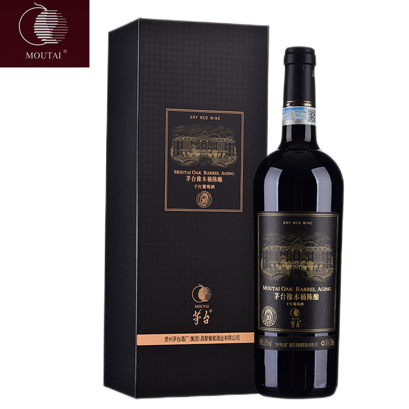 貴州茅臺(tái)橡木桶系列陳釀10干紅葡萄酒750ml單支裝