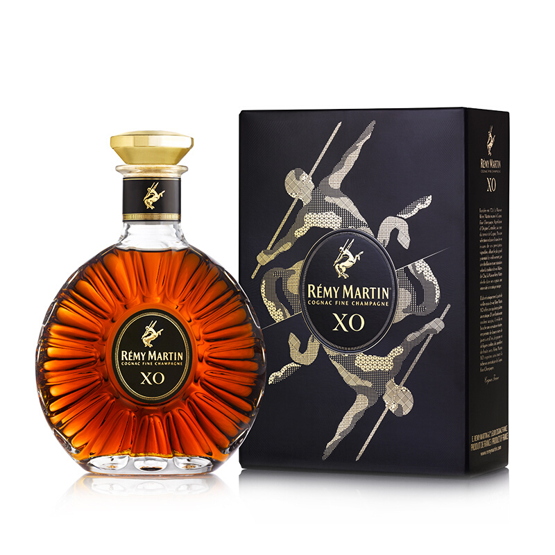 人頭馬（RémyMartin）洋酒XO優(yōu)質(zhì)香檳區(qū)干邑白蘭地黑金珍藏版350ml單瓶