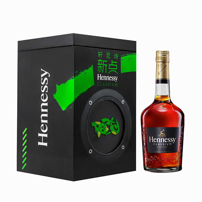 軒尼詩(shī)（Hennessy）洋酒40°度新點(diǎn)干邑白蘭地派對(duì)音響特別版700ml禮盒