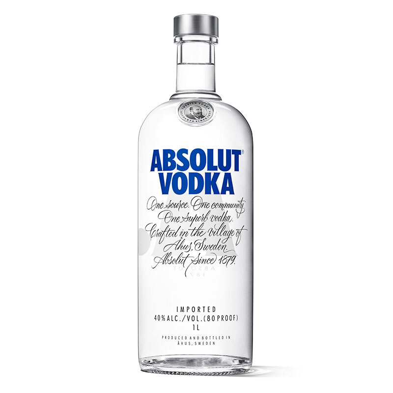 絕對(duì)伏特加（Absolut Vodka）洋酒原味伏特1000ml單瓶裝