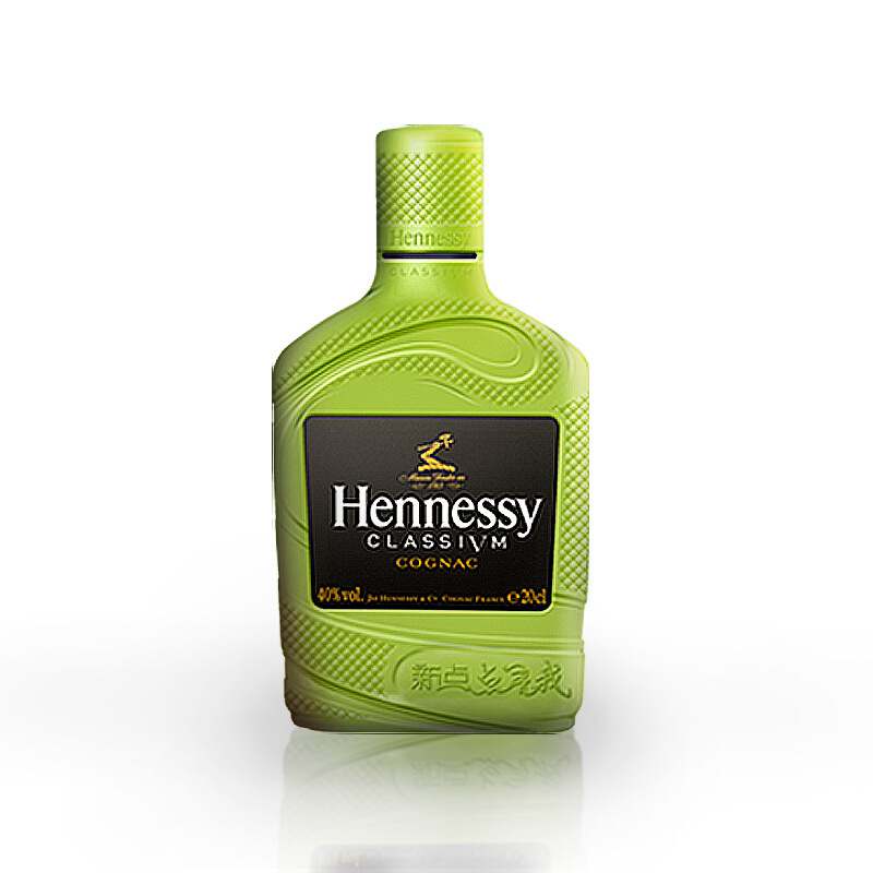 軒尼詩(shī)（Hennessy）洋酒40°度新點(diǎn)干邑白蘭地200ml綠色瓶裝