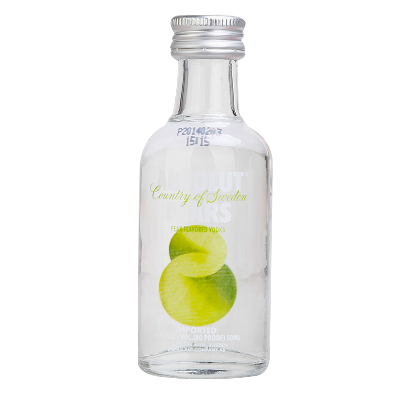 絕對(duì)伏特加（Absolut Vodka）洋酒蘋(píng)果梨小酒版50ml單瓶裝