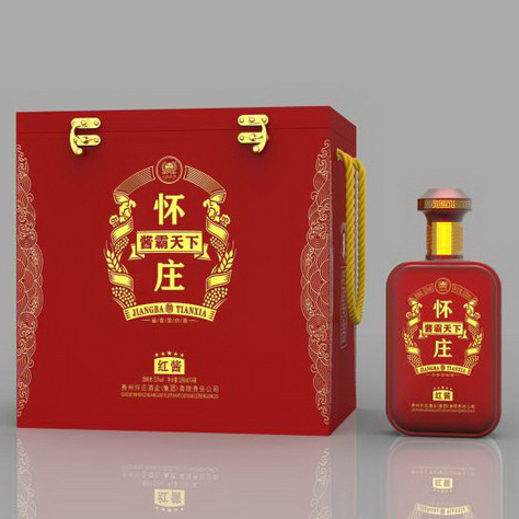 茅臺(tái)鎮(zhèn)懷莊醬霸天下紅醬53度醬香型500ml單瓶裝