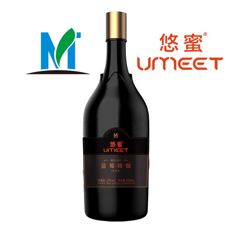 貴州茅臺遇見藍雪半干型13度藍莓酒550ml