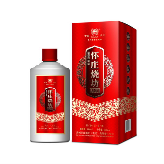 茅臺鎮(zhèn)懷莊燒坊紀(jì)念酒（紅盒）53度醬香型500ml單瓶裝