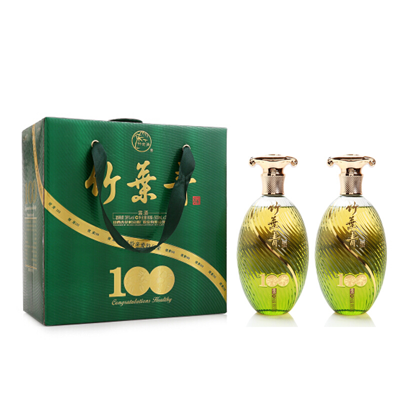 山西汾酒杏花村百年竹葉青禮盒38度香型500ml單瓶裝