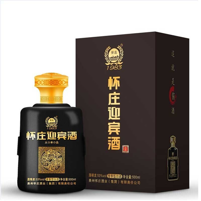 茅臺鎮(zhèn)懷莊迎賓酒大單品53度醬香型500ml單瓶裝