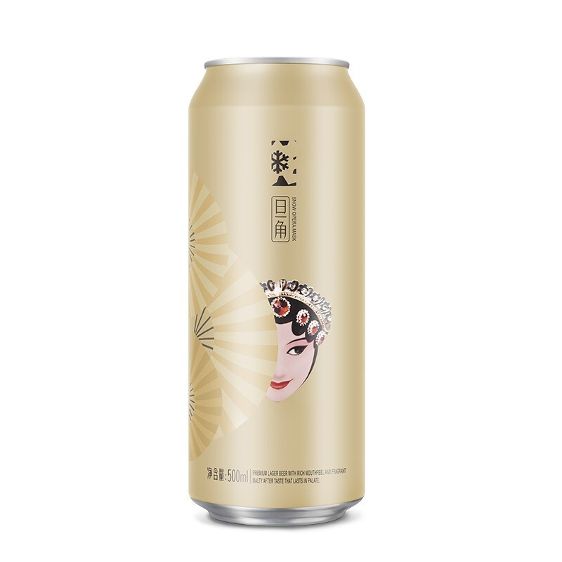 雪花（SNOW）啤酒臉譜旦角8度500ml*12聽一箱單罐