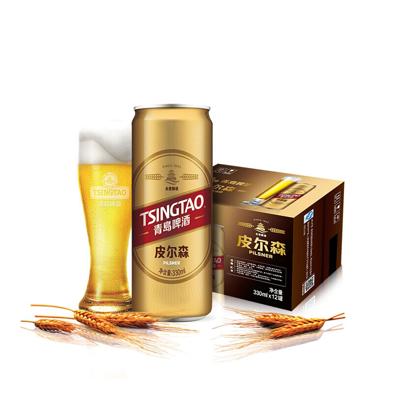 青島啤酒（Tsingtao）皮爾森 105度330ml*12聽