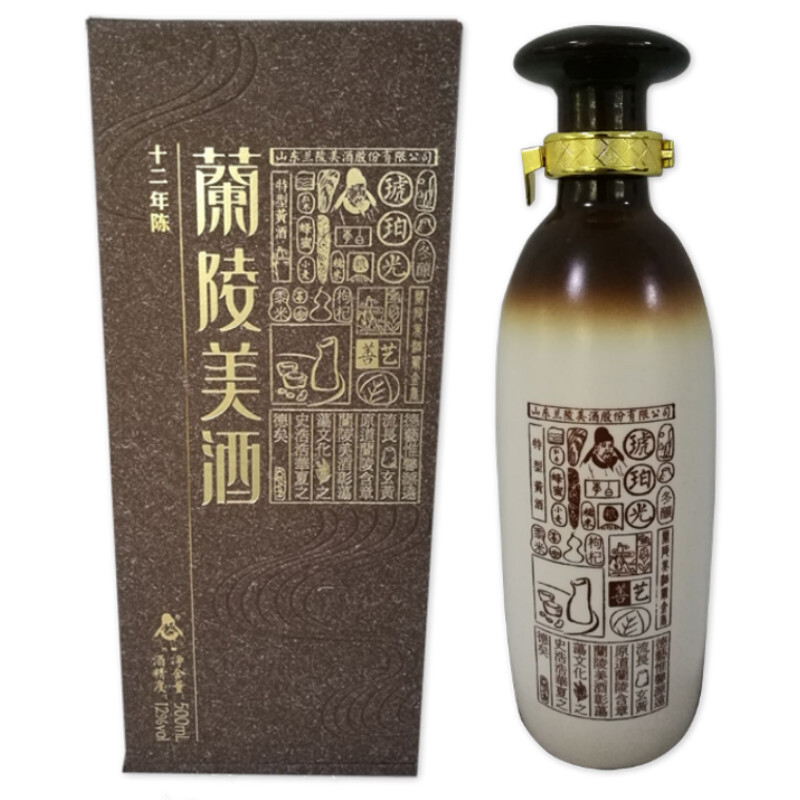 山東蘭陵美酒十二年陳12度半甜型250ml單瓶裝